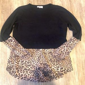 Milano mixed material sweater